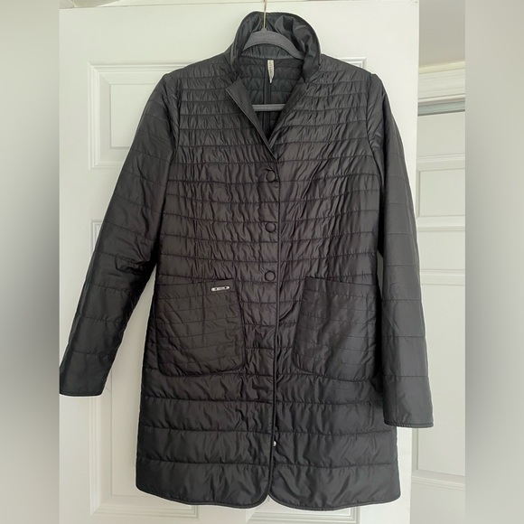NEVER WORN!! Black lightweight puffer midi jacket from Button - Picture 1 of 12